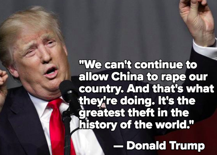 Trump in China quote